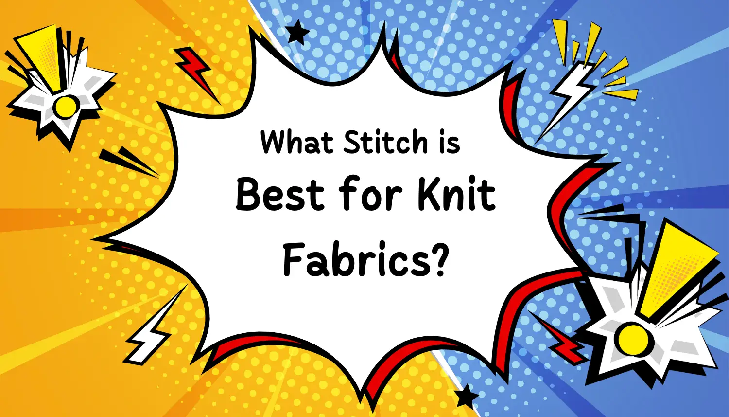 Various stitches on knit fabric including zigzag